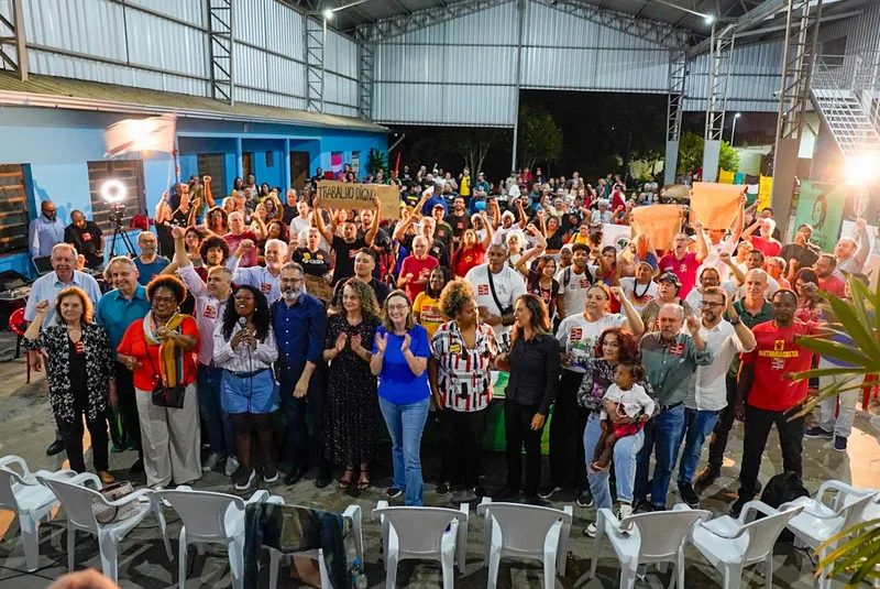 A comunidade saudou a presença das pré-candidaturas na comunidade