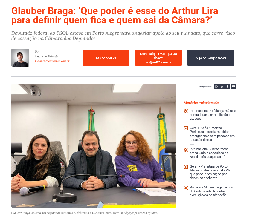 Caravana Glauber Fica – Sul21